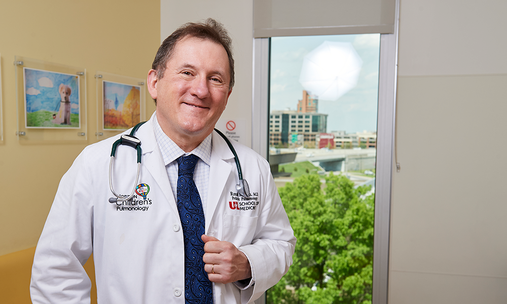 Ronald L. Morton, M.D., a principal investigator and pediatric pulmonologist with Norton Children’s Pulmonology, affiliated with the UofL School of Medicine, is shown